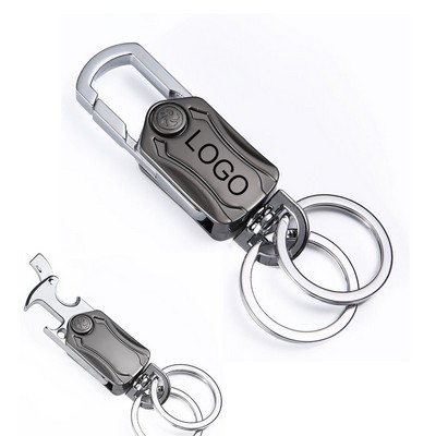 Custom Multi-functional Zinc Alloy Key Chain w/Swivel 4"x 1"