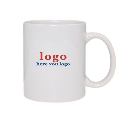 Classic White Ceramic Coffee Mug