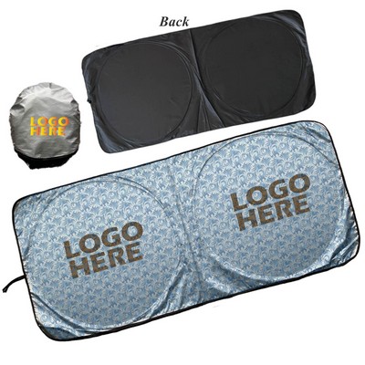 Full Color Car Windshield Sun Shade with Pouch
