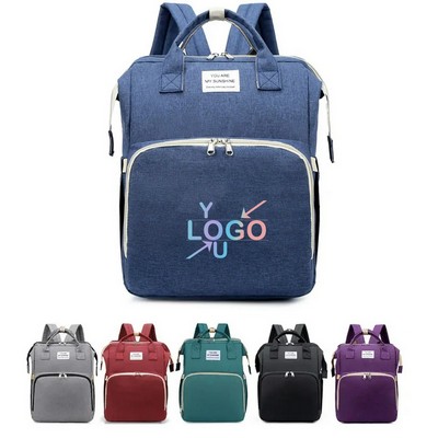Convertible Diaper Bag with Foldable Bed