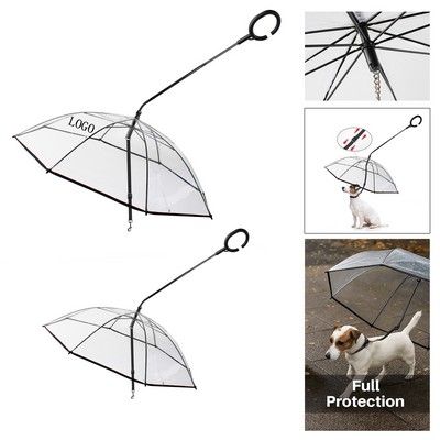 Transparent Dog Umbrella Leash