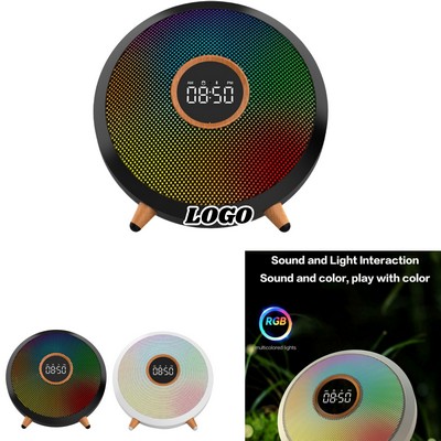 Bedside Bluetooth Clock Speaker With Color Changing Light