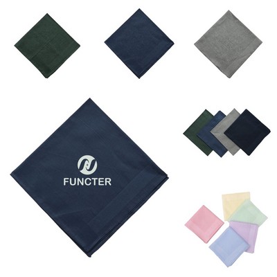 15.7 Inch Cotton Plain Satin Handkerchief Square Hanky