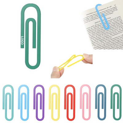 2" Multicolored Metal Paperclip Bookmark