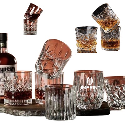 10 Oz Clear Thick Base Whiskey Ice Hockey Cup Glasses