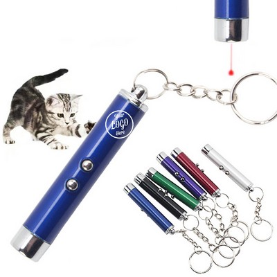Cat Pet Toy Red LED Pointer Pen White Flashlight Torch Interactive Training Pen