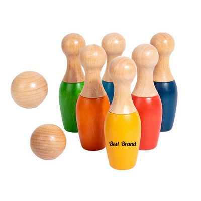 Family - Friendly Wooden Bowling Game for Kids