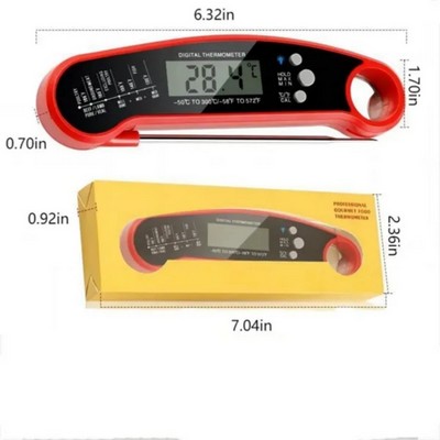 Foldable Waterproof Digital Instant Read Meat Thermometer