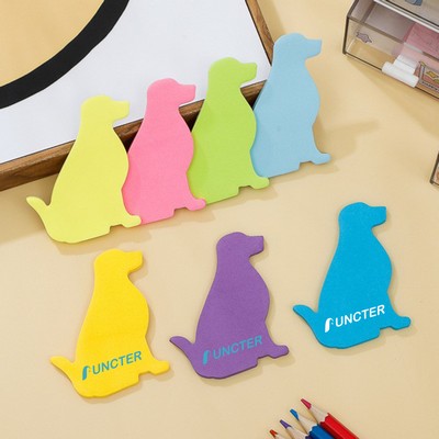 50 Sheets 2.36 x 3.15 inch Adhesive Dog Shape Sticky Notes Notepaper