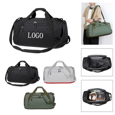 Large Waterproof Gym Duffel Bag w/ Shoe Compartment