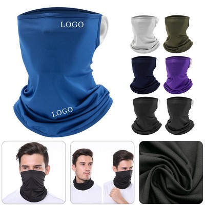 Reusable Neck Gaiter Face Scarf with Ear Loops Multifunctional Headwrap Bandana