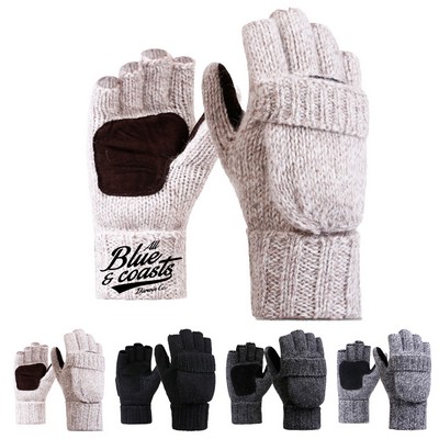 Winter Wool-blend Insulated Mittens