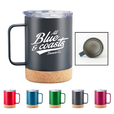 12oz Double Wall Stainless Steel Insulated Mug with Cork Pad
