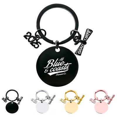 Graduation Metal Stainless Steel Keychain