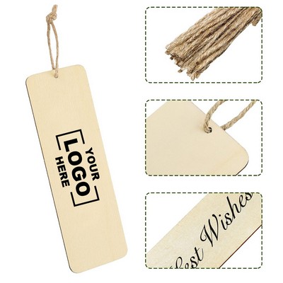 Wood Blank Hanging Label Bookmark