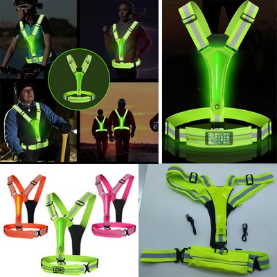 LED Reflective Vest Running Gear