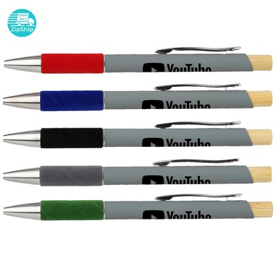 Recycled Aluminum Pen Featuring a Velvet Grip