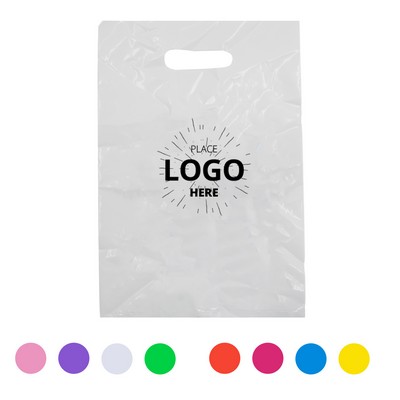 Custom PE Plastic Die Cut Handles Bag