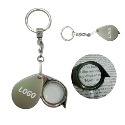 MOQ 10 pcs 20X Folding Pocket Magnifier with Keychain