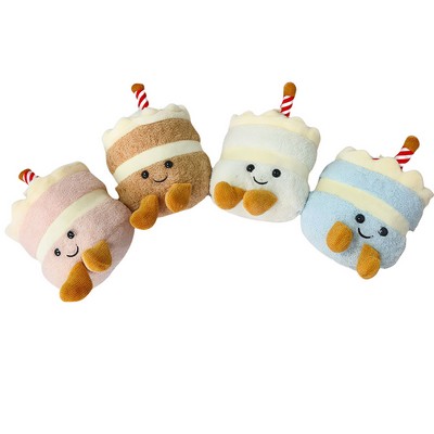 Custom Soft Plush Cake Keychain – Embroidered, Durable, Gift for Dessert Lovers