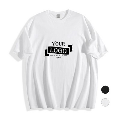 7.3 oz Oversize 100% Cotton Unisex Short Sleeve T-shirt