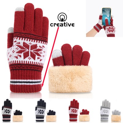 Christmas Warm Knitted Touchscreen Gloves