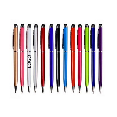 Metal Ballpoint Pen With Stylus