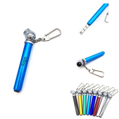 Mini Aluminum Pen Size Tire Gauge with Keychain