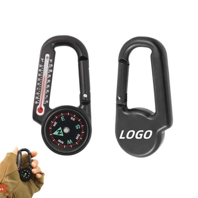 Multi-Functional Outdoor Compass Hiking Carabiner