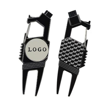 2-Prong Divot Repair Tool with Built-in Bottle Opener