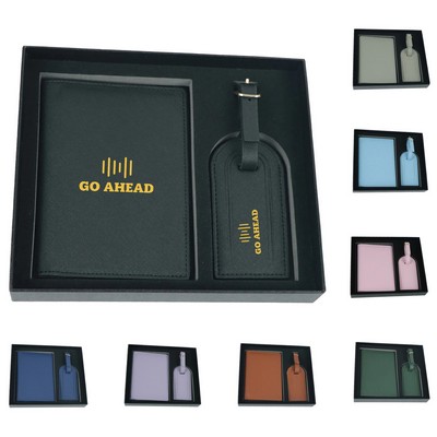 Passport Case & Luggage Tag Travel Gift Set