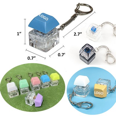 Clickable Light-Up Keyboard Keychain
