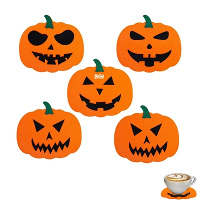 5PCS Felt Pumpkin Coaster