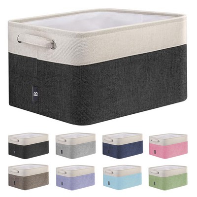 Foldable Linen Fabric Storage Bins