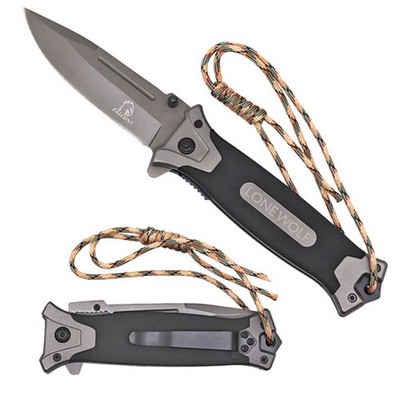 Premium G10 Handle Pocket Knife with Paracord Strap