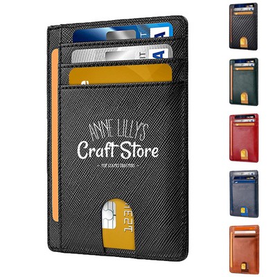 Slim RFID Blocking Leather Wallet