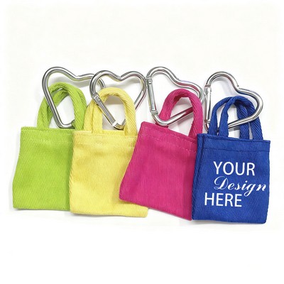 Mini Canvas Bag for Dollhouse Versatile Keychain Pendants