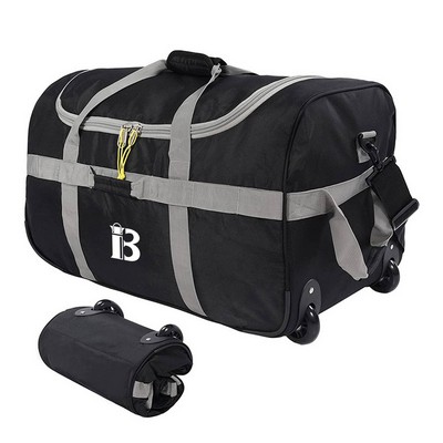 Foldable Duffle Bag w/ Wheels Camping Travel Gear