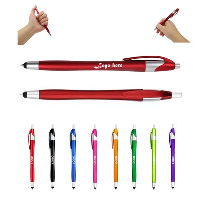 Plastic Ballpoint Pen With Stylus Touch