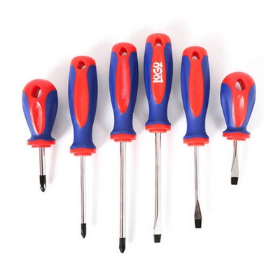 6pcs Magnetic Screwdrivers Set 3 Phillips and 3 Slotted Tips
