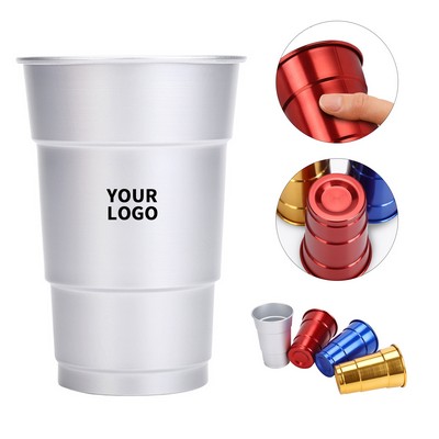 Recyclable Aluminum Drink Cup Sixteen Ounce Capacity