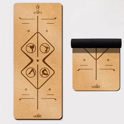 Natural Cork & Rubber Yoga Mat - Eco-Friendly Customizable