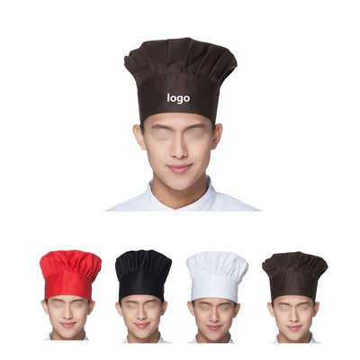 Chef Hat For Adult Elastic Band Adjustable Kitchen Baker Cap