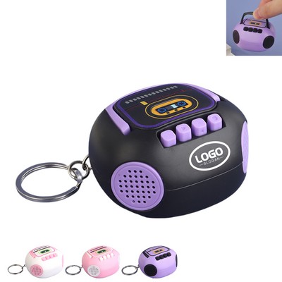 Cute Retro Mini Recorder Keychain