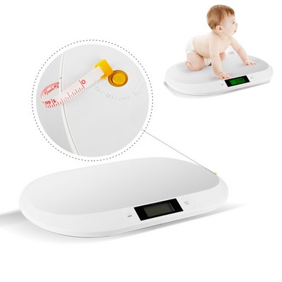 LCD Digital Baby Scale with Built-in Tape Measure Max 44lbs