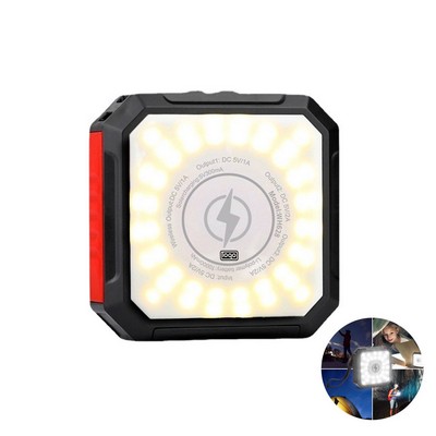 Solar Power Bank Light with Wireless Charger
