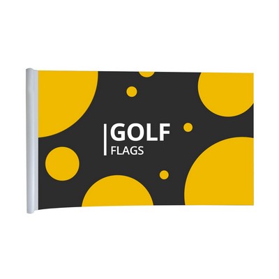 Golf Flags - Rectangle with Plastic Tube + Cup (20" x 14") - Double Sided