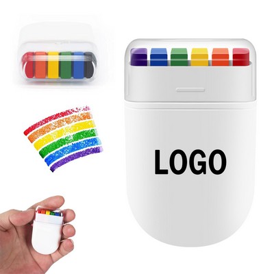 6 Color Rainbow Stripe Face Painting Crayons