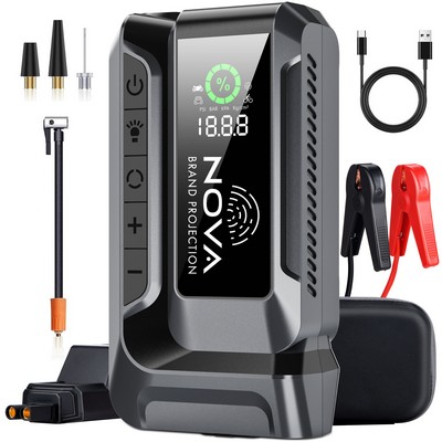 Portable Emergency battery booter w/ 160PSI Emergency tire inflater.