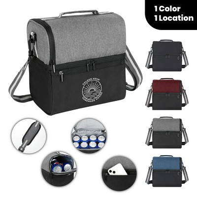 Dual Compartment Insulated Lunch Cooler